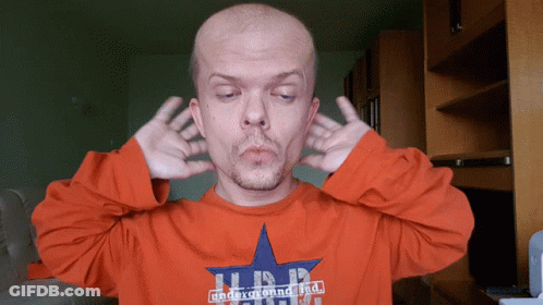 Man In Orange Shirt Saying Underground Inc GIF
