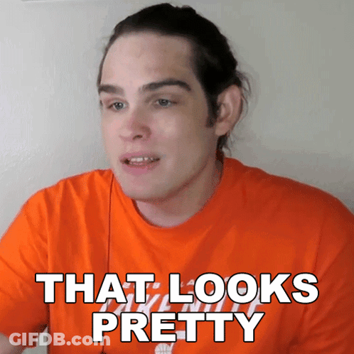 Man In Orange Shirt With That Looks Pretty GIF