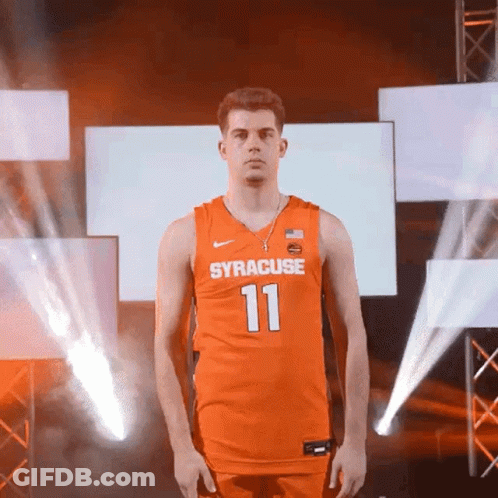 Man In Orange Syracuse Jersey GIF