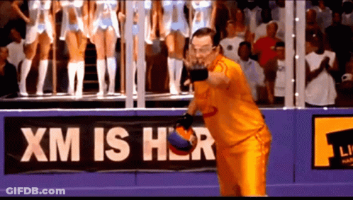 Man In Orange Throwing Basketball GIF