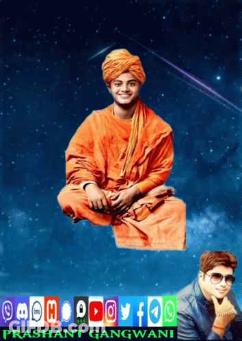 Man In Orange Turban Sitting GIF