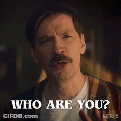 Man In Orange Vest Saying Who Tf Are You Identify Yourself GIF