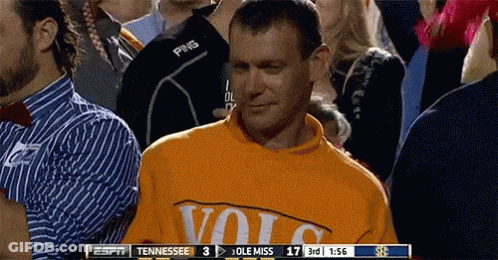 Man In Orange Vols Shirt GIF