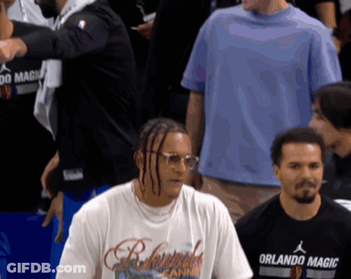 Man In Orlando Magic T-Shirt GIF