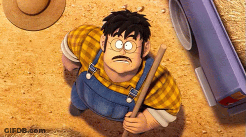 Man In Overalls And Plaid Shirt GIF