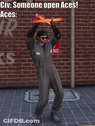 Man In Overalls Holding Glow Sticks In Front Of No Parking Wall GIF