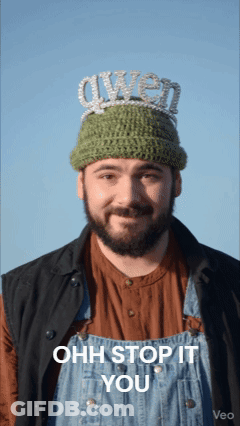 Man In Overalls With Crown Saying Gwen GIF