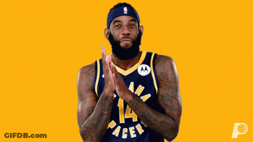 Man In Pacers Jersey Clapping GIF