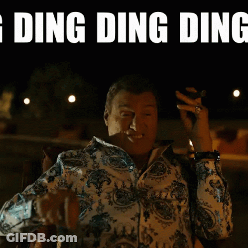 Man In Paisley Shirt Pointing Ding Ding Ding GIF