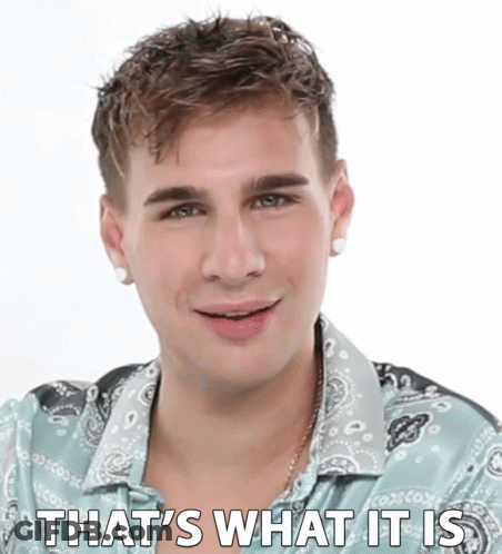 Man In Paisley Shirt Saying That Is What It Is GIF