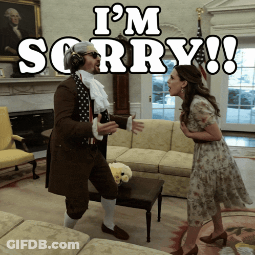 Man In Patriotic Costume Saying I'm Sorry GIF