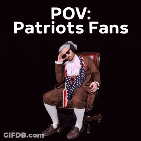 Man In Patriots Costume POV Patriots Fans GIF