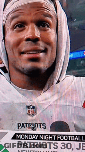 Man In Patriots Jersey Monday Night Football GIF