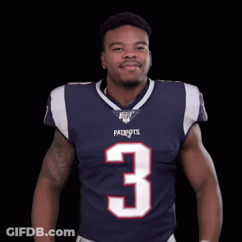Man In Patriots Jersey Number 3 GIF
