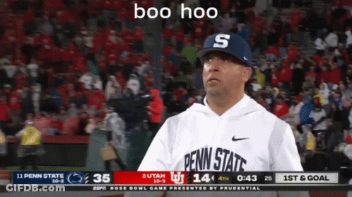 Man In Penn State Jersey Before Crowd GIF