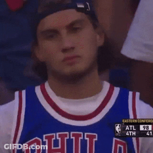 Man In Philadelphia Jersey Watching Game GIF