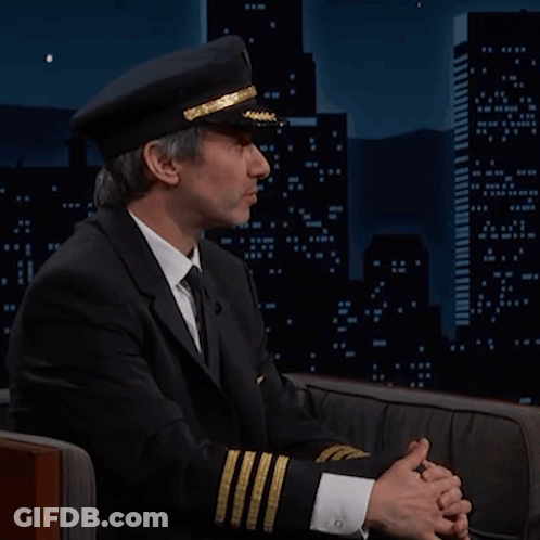 Man In Pilot Hat Talking About People Calling It That GIF
