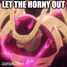 Man In Pink And Gold Suit Saying Let The Horny Out GIF