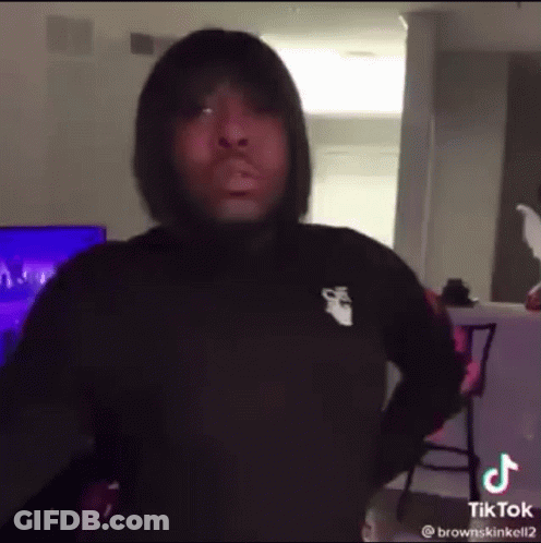 Man In Pink Bandana And Black Jacket GIF