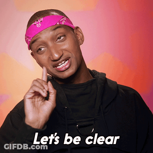 Man In Pink Bandana And Black Shirt Says Lets Be Clear GIF