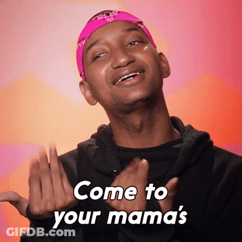Man In Pink Bandana Says Come To Your Mama GIF