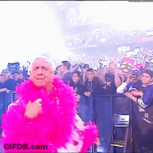 Man In Pink Boa GIF