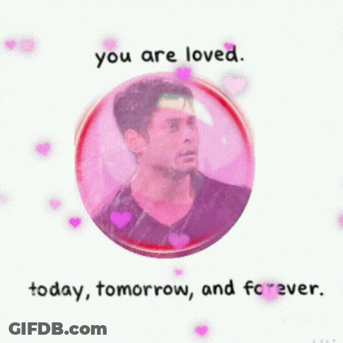 Man In Pink Bubble Saying You Are Loved GIF