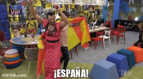 Man In Pink Dress Dancing Espana GIF