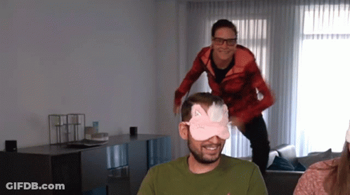 Man In Pink Eye Mask Saying Unicorn GIF