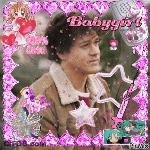 Man In Pink Frame Saying Babygirl GIF