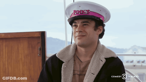 Man In Pink Hat And Jacket GIF
