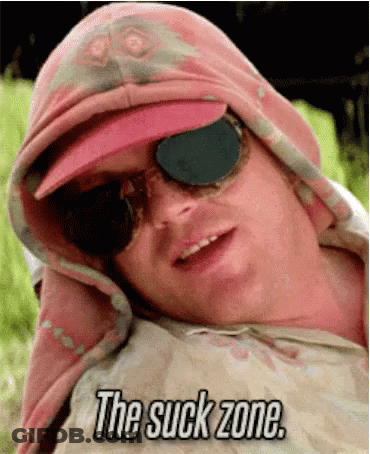 Man In Pink Hat And Sunglasses Saying Suck Zone GIF