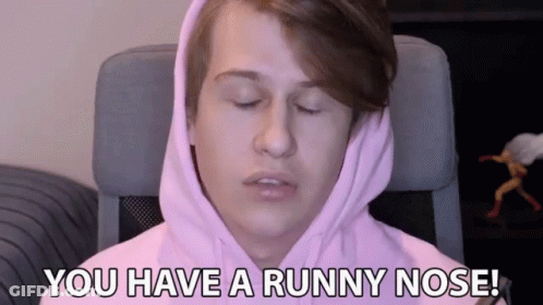 Man In Pink Hoodie Saying You Have A Runny Nose GIF