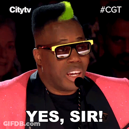 Man In Pink Jacket And Sunglasses Says Yes GIF