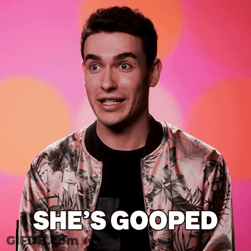 Man In Pink Jacket She's Gooped GIF