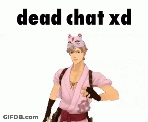 Man In Pink Kimono Saying Dead Chat XD GIF