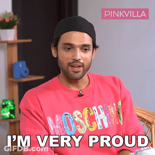 Man In Pink Proud Sweatshirt GIF