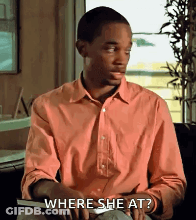 Man In Pink Shirt Asking Where She Is GIF
