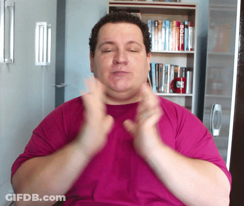 Man In Pink Shirt Clapping GIF