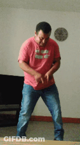 Man In Pink Shirt Dancing GIF