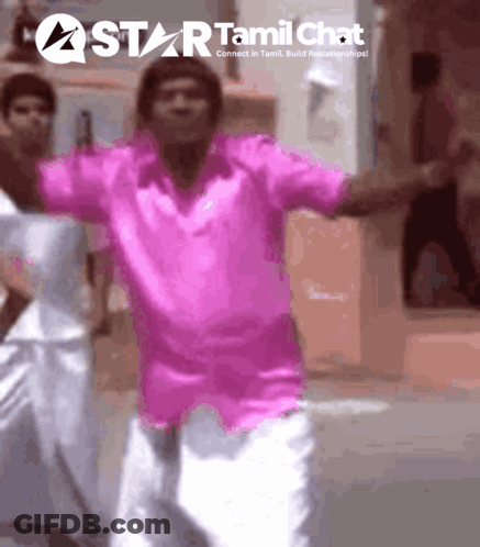 Man In Pink Shirt Dancing GIF