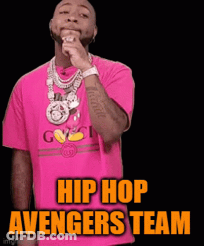Man In Pink Shirt Hip Hop Avengers Team GIF