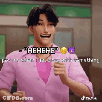 Man In Pink Shirt Laughing And Pointing GIF