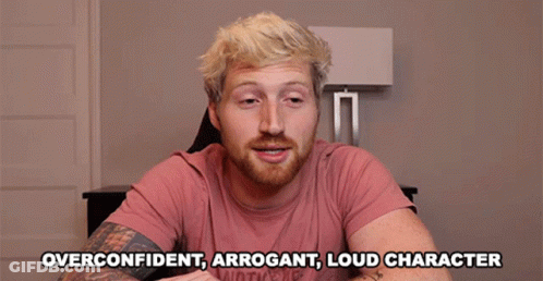Man In Pink Shirt Overconfident Arrogant Loud Character GIF