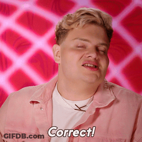 Man In Pink Shirt Saying Correct GIF