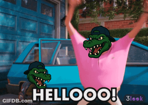 Man In Pink Shirt Saying Hello GIF