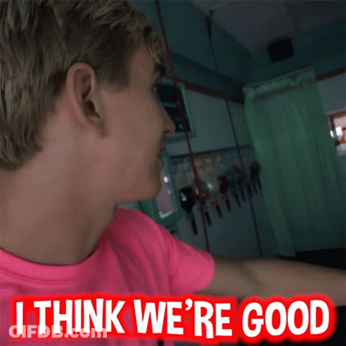 Man In Pink Shirt Saying I Think We're Good GIF