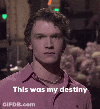 Man In Pink Shirt Saying This Was My Destiny GIF