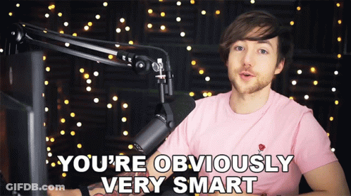 Man In Pink Shirt Saying You're Very Smart GIF