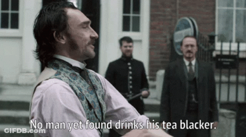 Man In Pink Shirt Says No Man Yet Found Drinks His Tea Blacker GIF
